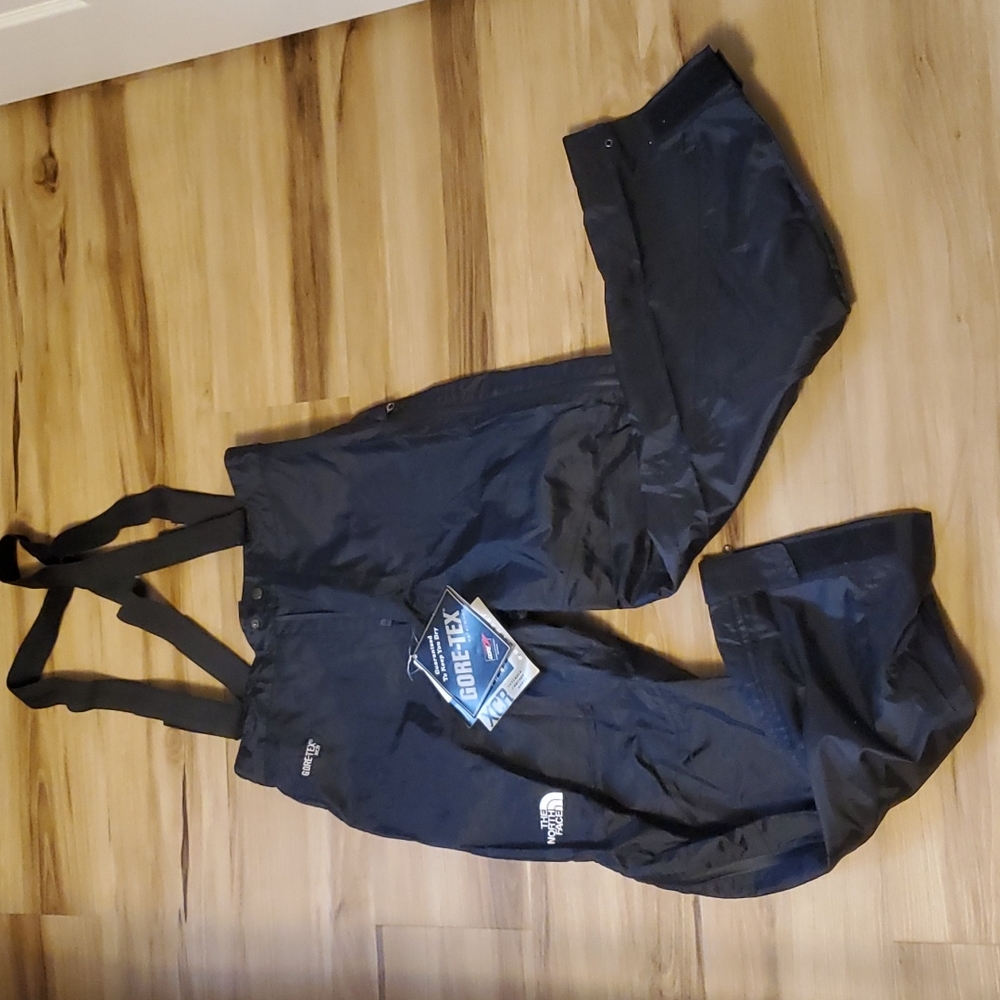 NEW North Face Mens Large Black Snow Bibs Overalls Snowboard Snowsuit Suit Bib